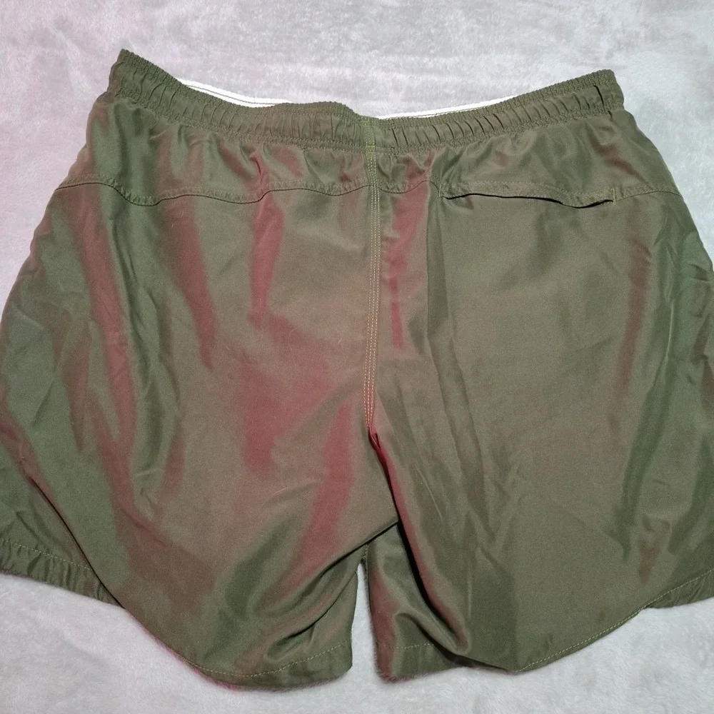 Speedo Swim Trunks Men 38/7 Green‎ Lined Beach Surf Activity Pockets Volleyball